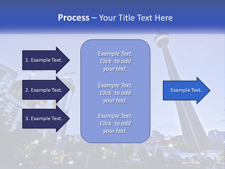 A Picture Of A Tall Building With A Sky Line In The Background PowerPoint Template