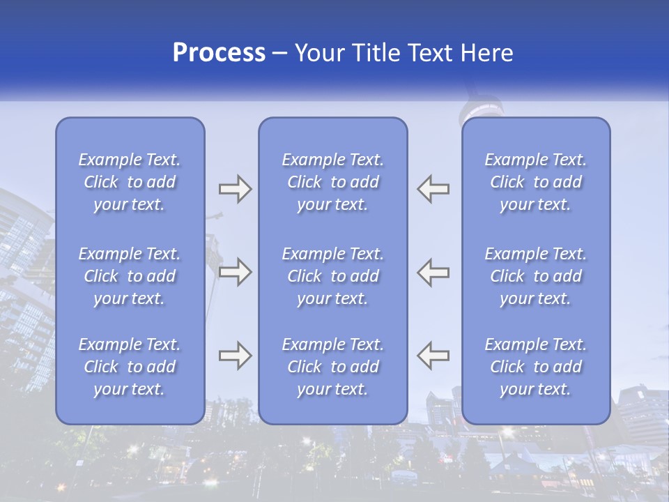 A Picture Of A Tall Building With A Sky Line In The Background PowerPoint Template