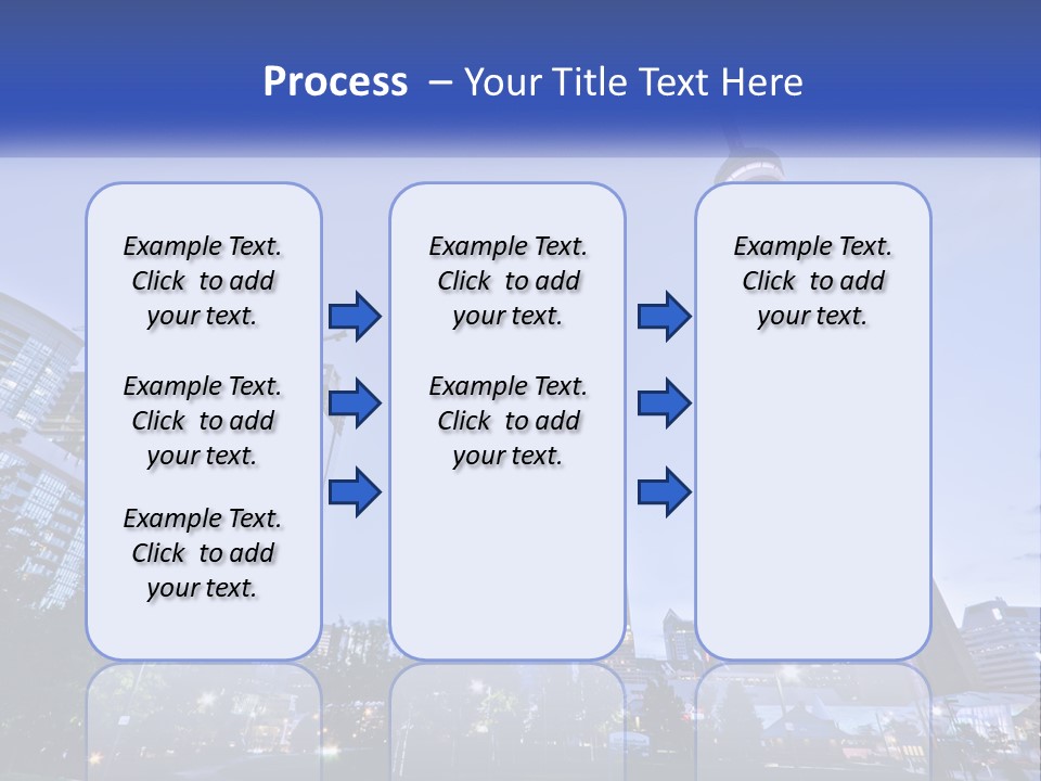 A Picture Of A Tall Building With A Sky Line In The Background PowerPoint Template