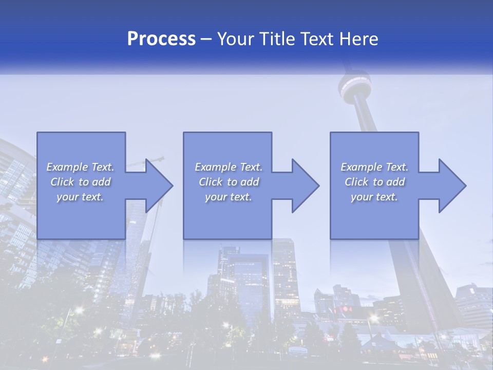 A Picture Of A Tall Building With A Sky Line In The Background PowerPoint Template