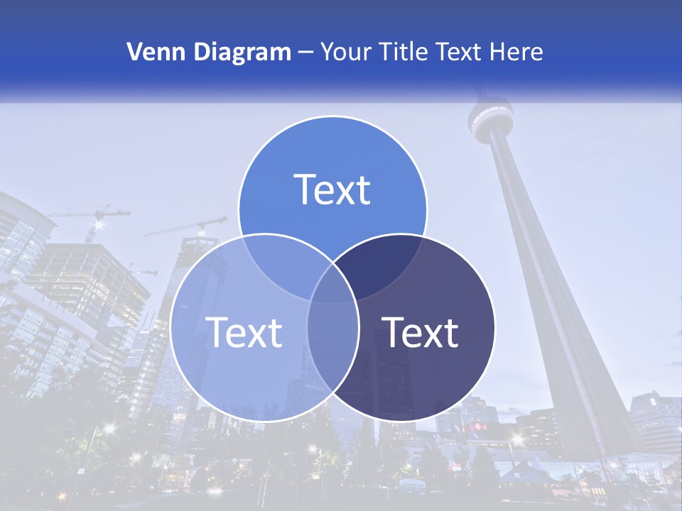 A Picture Of A Tall Building With A Sky Line In The Background PowerPoint Template