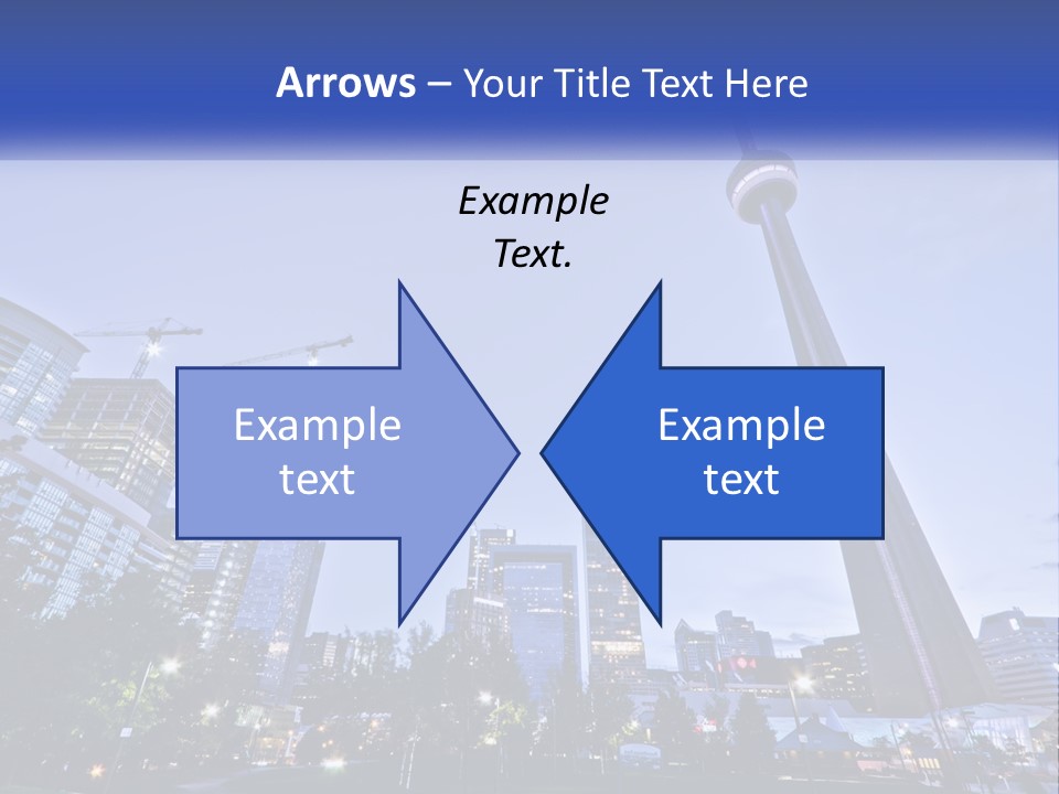A Picture Of A Tall Building With A Sky Line In The Background PowerPoint Template