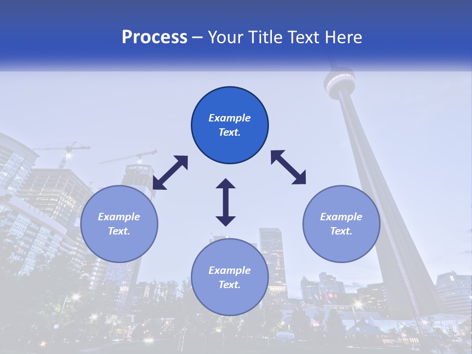 A Picture Of A Tall Building With A Sky Line In The Background PowerPoint Template