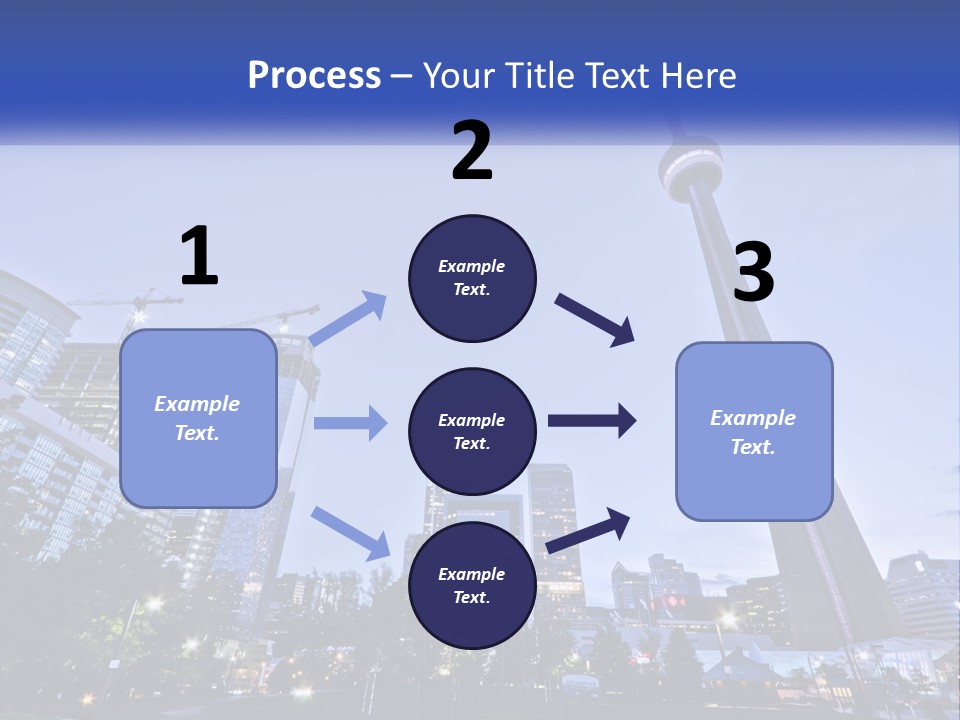 A Picture Of A Tall Building With A Sky Line In The Background PowerPoint Template