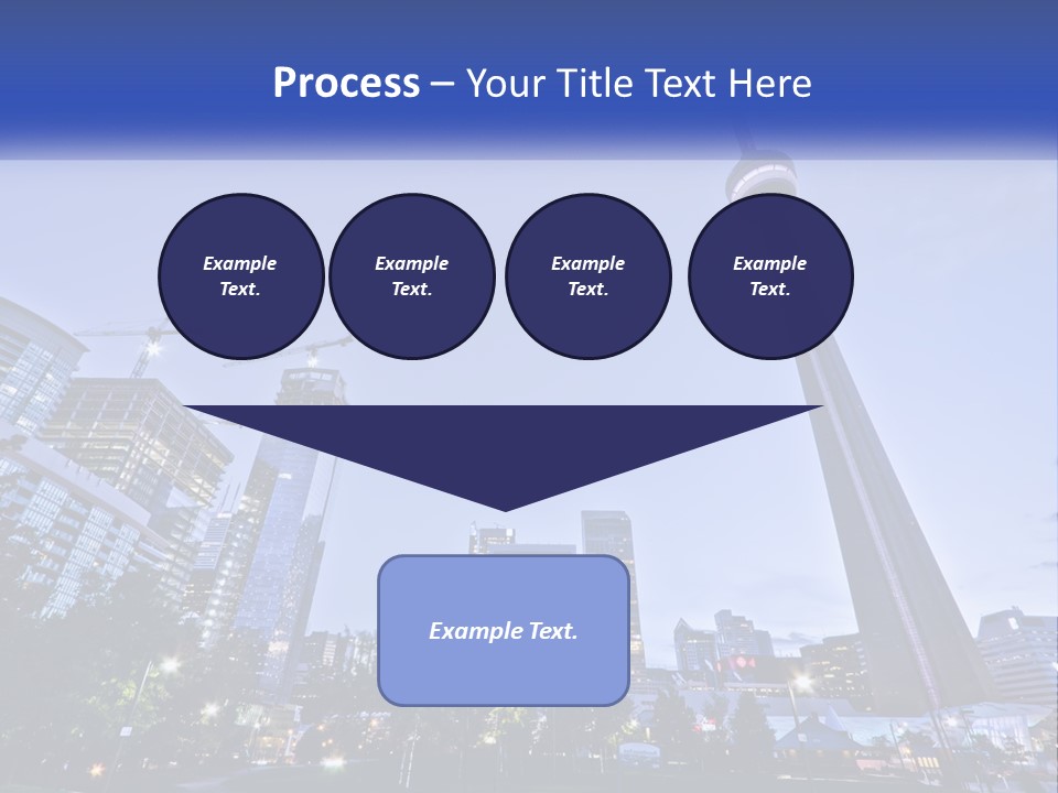 A Picture Of A Tall Building With A Sky Line In The Background PowerPoint Template
