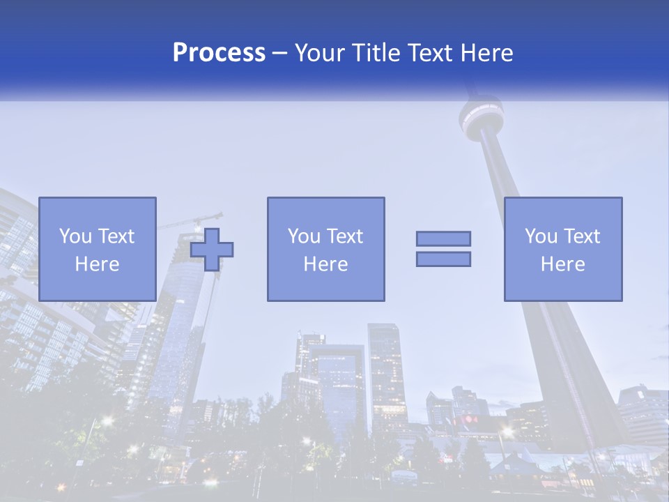 A Picture Of A Tall Building With A Sky Line In The Background PowerPoint Template