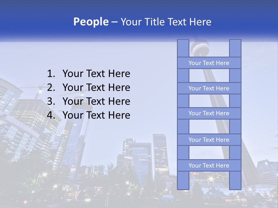 A Picture Of A Tall Building With A Sky Line In The Background PowerPoint Template