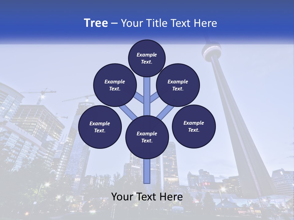 A Picture Of A Tall Building With A Sky Line In The Background PowerPoint Template