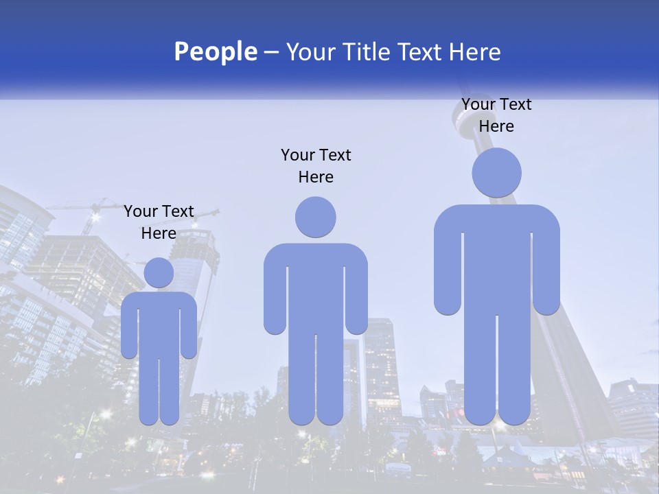 A Picture Of A Tall Building With A Sky Line In The Background PowerPoint Template