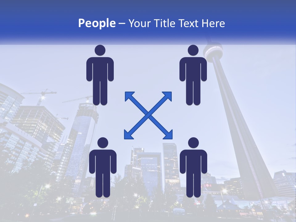 A Picture Of A Tall Building With A Sky Line In The Background PowerPoint Template