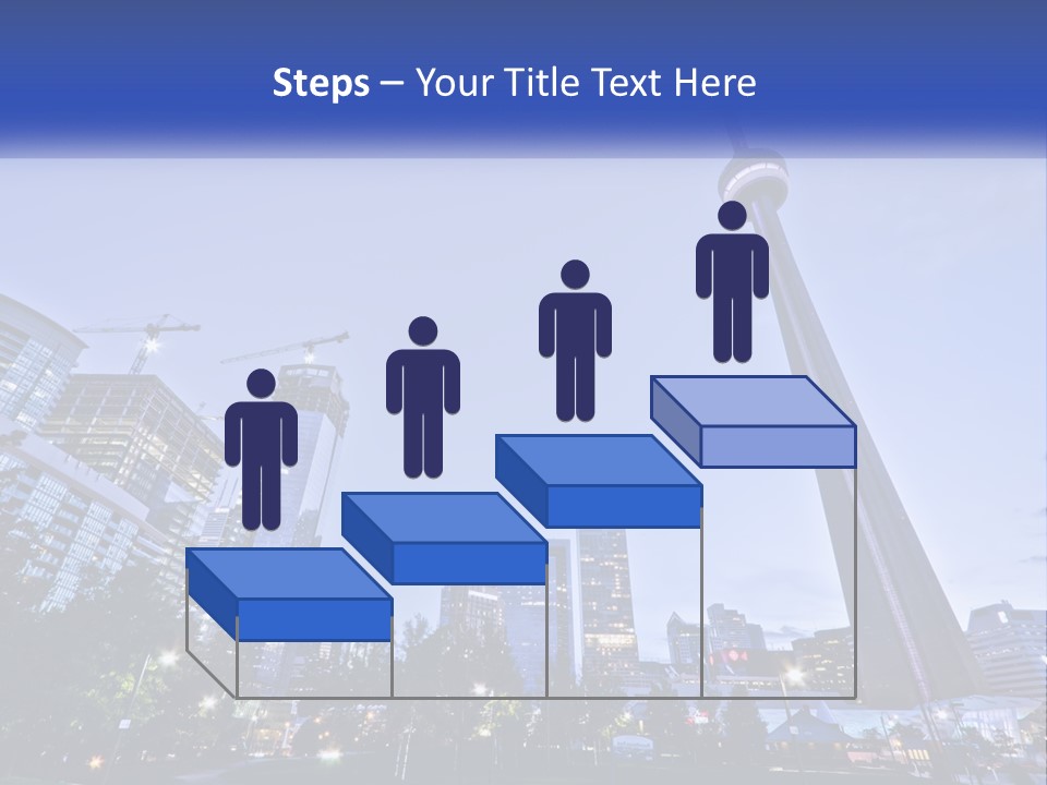 A Picture Of A Tall Building With A Sky Line In The Background PowerPoint Template