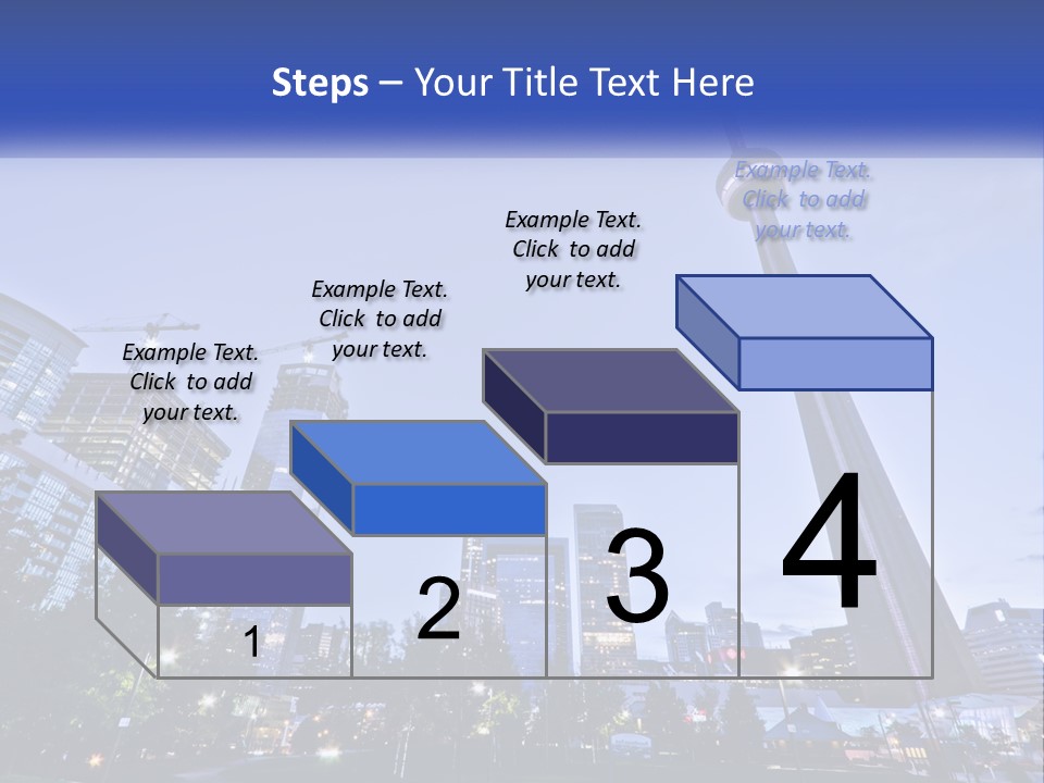 A Picture Of A Tall Building With A Sky Line In The Background PowerPoint Template