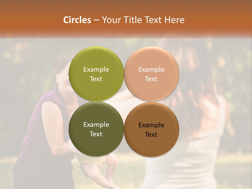 A Woman Taking A Picture Of A Woman Holding A Baby PowerPoint Template