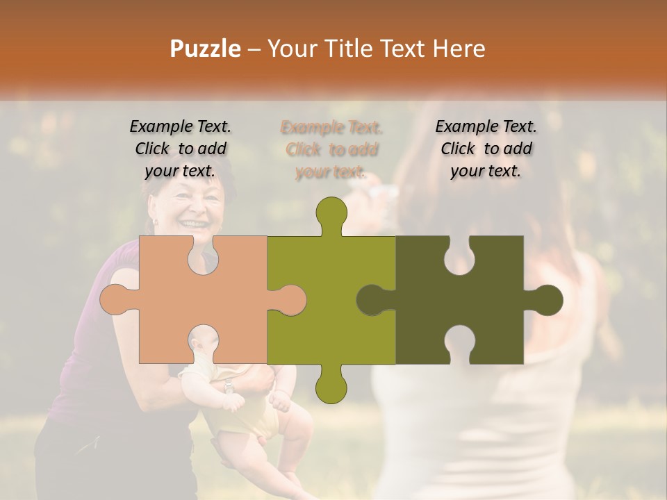 A Woman Taking A Picture Of A Woman Holding A Baby PowerPoint Template