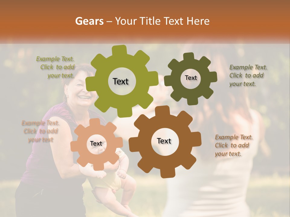 A Woman Taking A Picture Of A Woman Holding A Baby PowerPoint Template