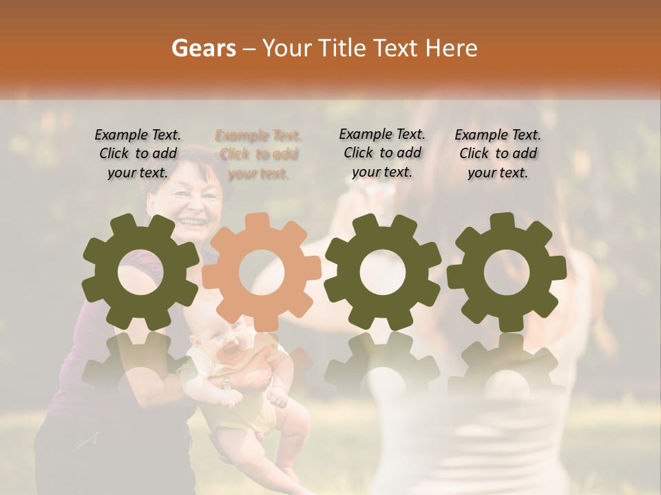 A Woman Taking A Picture Of A Woman Holding A Baby PowerPoint Template