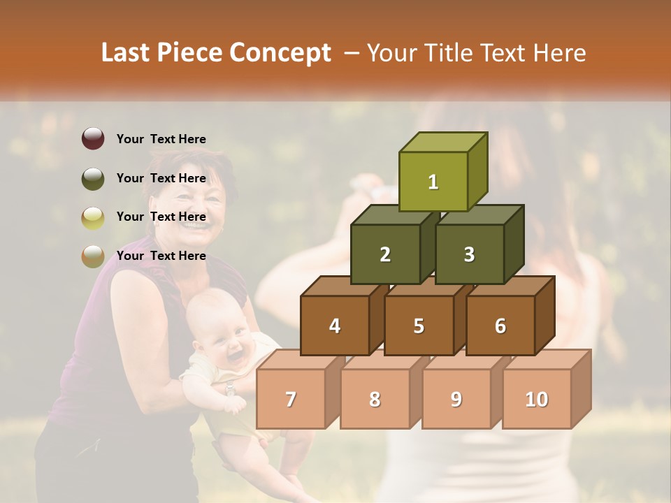 A Woman Taking A Picture Of A Woman Holding A Baby PowerPoint Template