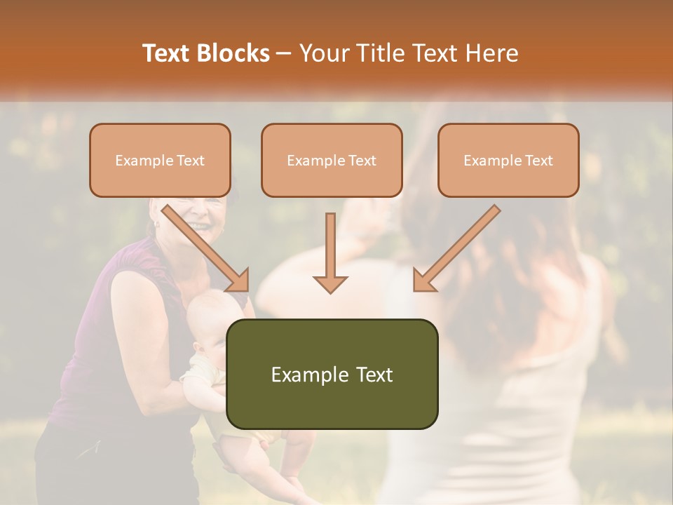 A Woman Taking A Picture Of A Woman Holding A Baby PowerPoint Template