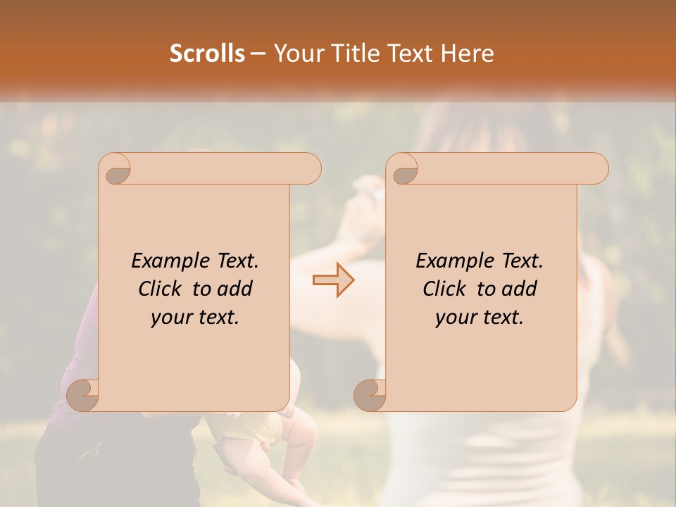 A Woman Taking A Picture Of A Woman Holding A Baby PowerPoint Template