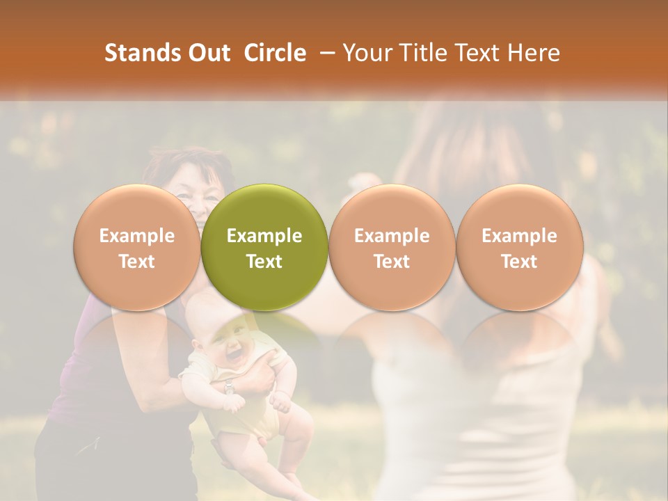 A Woman Taking A Picture Of A Woman Holding A Baby PowerPoint Template