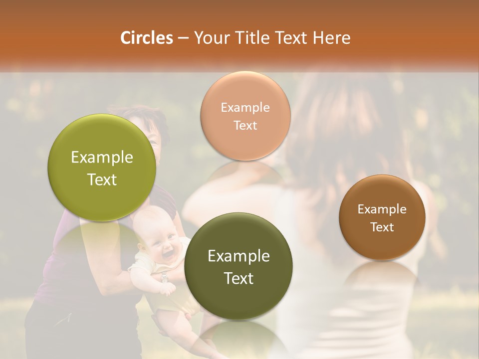 A Woman Taking A Picture Of A Woman Holding A Baby PowerPoint Template