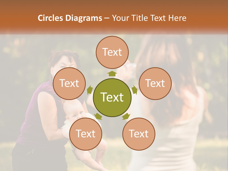 A Woman Taking A Picture Of A Woman Holding A Baby PowerPoint Template