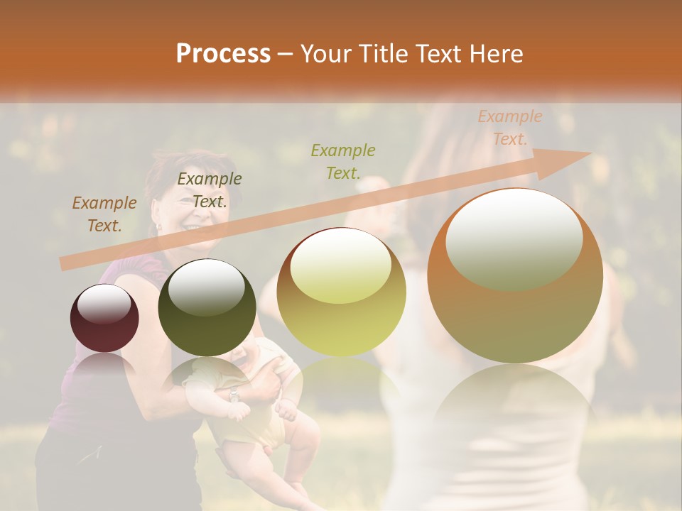 A Woman Taking A Picture Of A Woman Holding A Baby PowerPoint Template