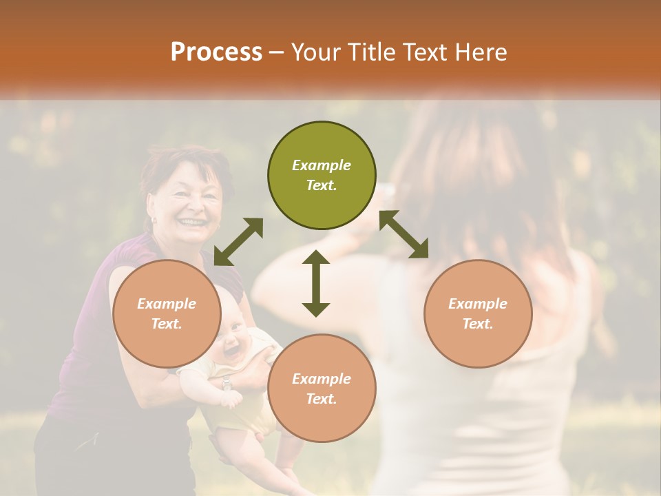 A Woman Taking A Picture Of A Woman Holding A Baby PowerPoint Template