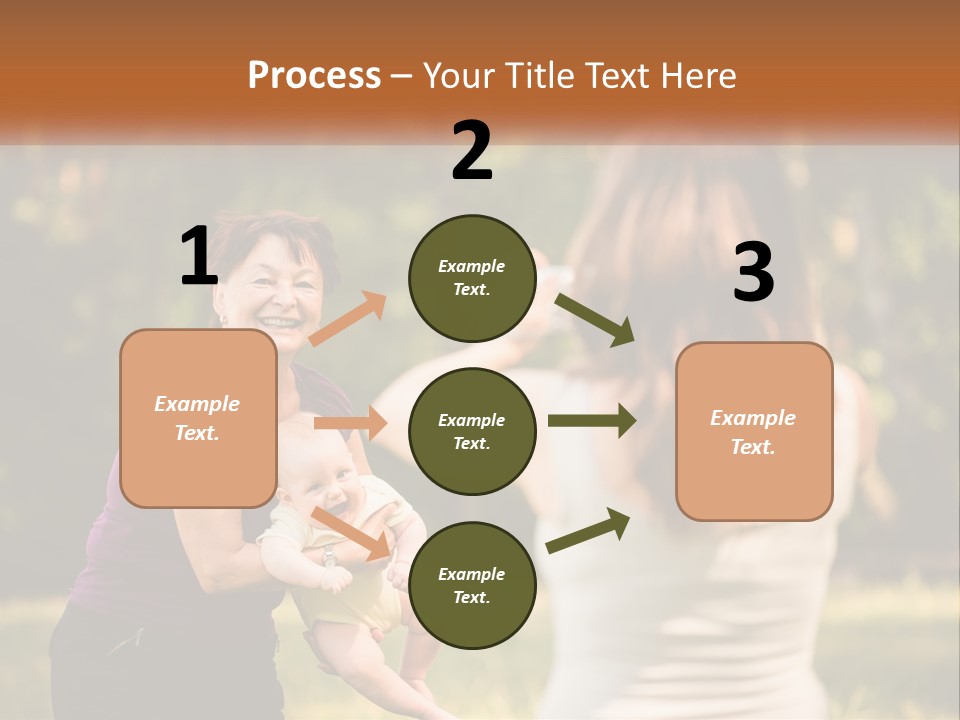 A Woman Taking A Picture Of A Woman Holding A Baby PowerPoint Template