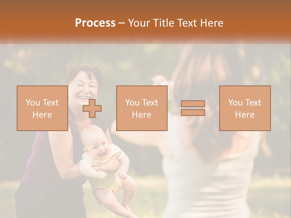A Woman Taking A Picture Of A Woman Holding A Baby PowerPoint Template