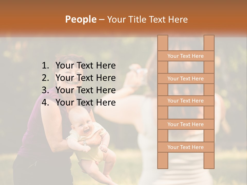 A Woman Taking A Picture Of A Woman Holding A Baby PowerPoint Template