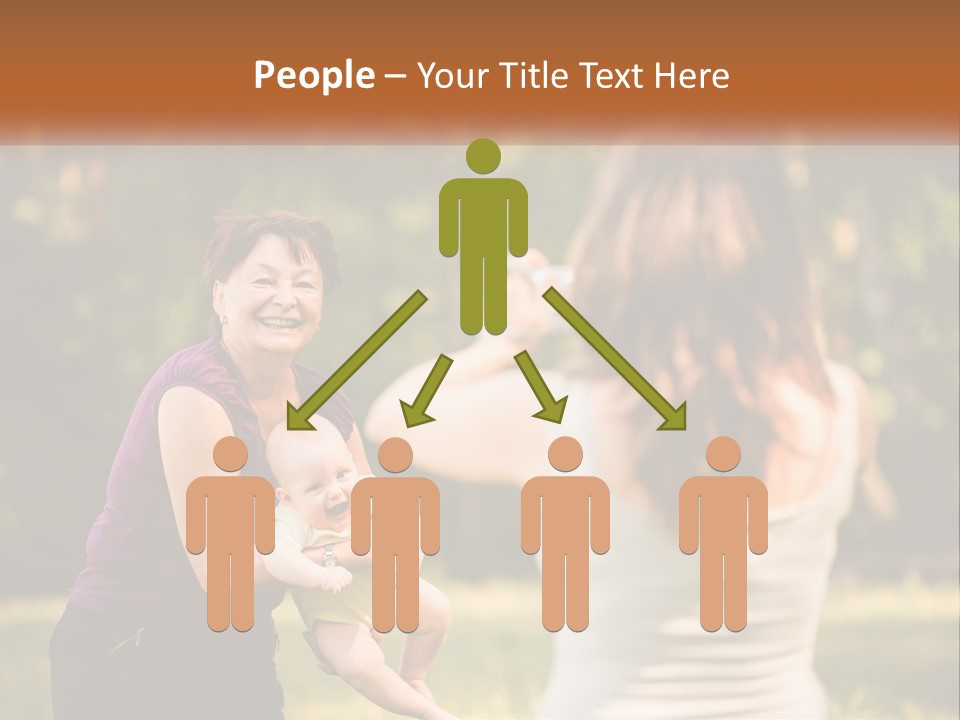 A Woman Taking A Picture Of A Woman Holding A Baby PowerPoint Template