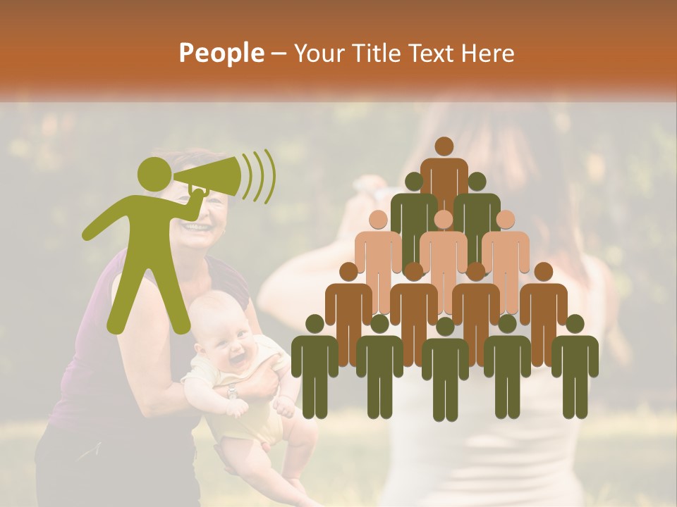 A Woman Taking A Picture Of A Woman Holding A Baby PowerPoint Template