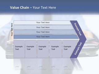 A Man Holding A Stack Of Files In His Hands PowerPoint Template