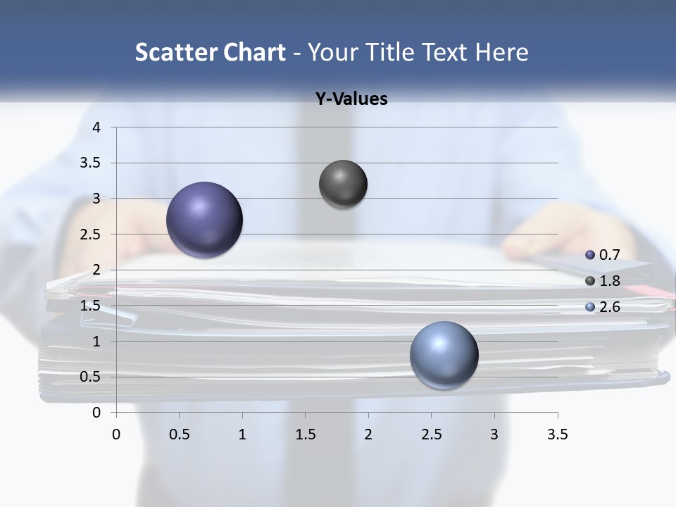 A Man Holding A Stack Of Files In His Hands PowerPoint Template
