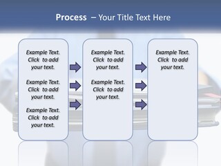 A Man Holding A Stack Of Files In His Hands PowerPoint Template