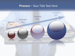 A Man Holding A Stack Of Files In His Hands PowerPoint Template