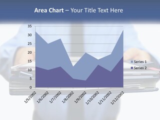A Man Holding A Stack Of Files In His Hands PowerPoint Template