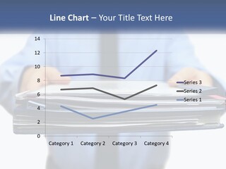 A Man Holding A Stack Of Files In His Hands PowerPoint Template