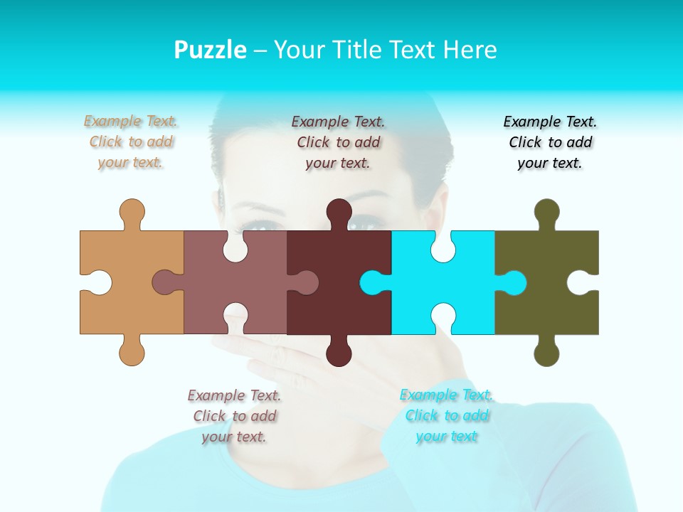 A Woman Covering Her Mouth With Her Hand PowerPoint Template