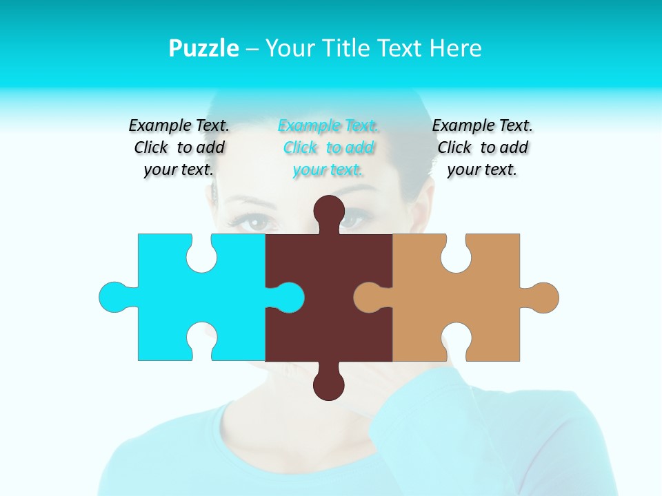 A Woman Covering Her Mouth With Her Hand PowerPoint Template