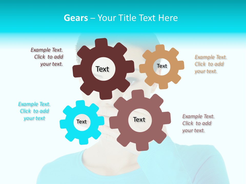 A Woman Covering Her Mouth With Her Hand PowerPoint Template