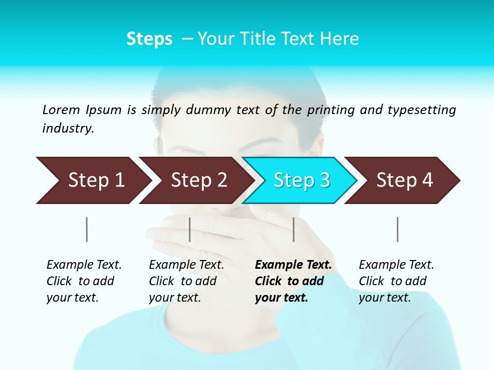 A Woman Covering Her Mouth With Her Hand PowerPoint Template