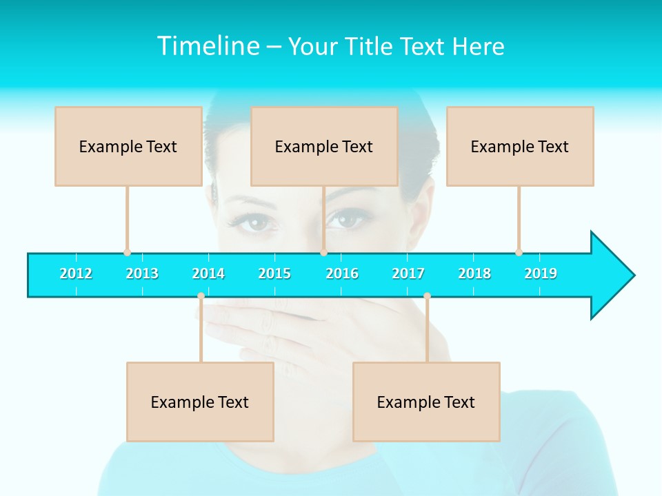A Woman Covering Her Mouth With Her Hand PowerPoint Template