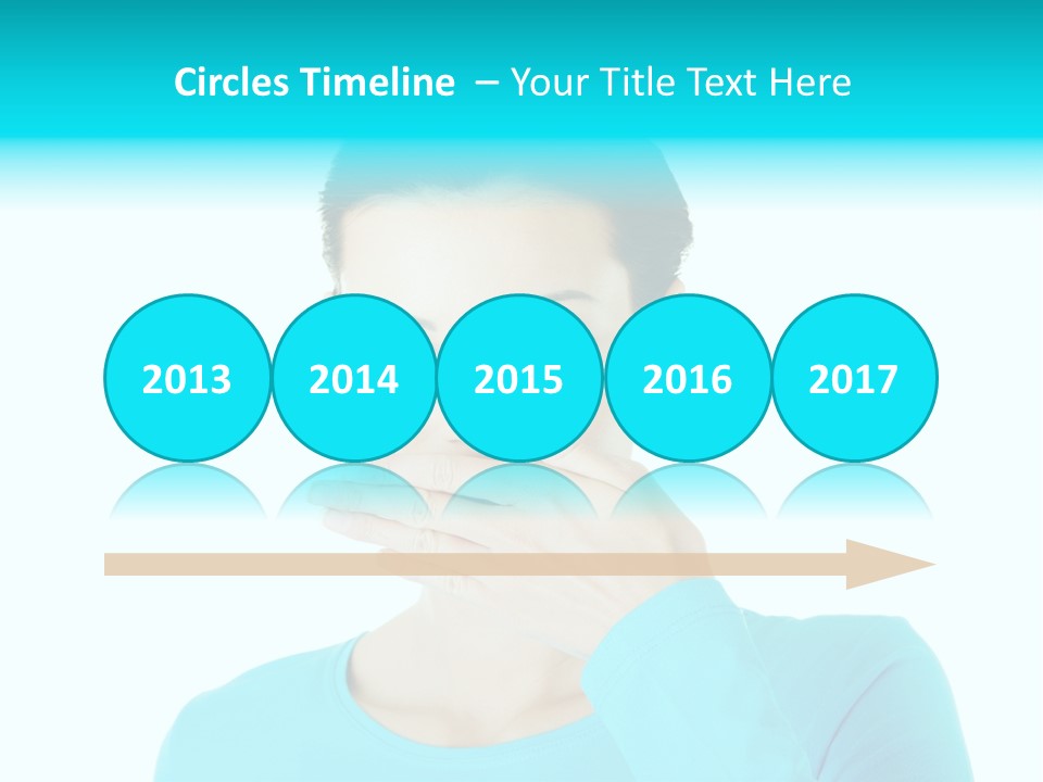 A Woman Covering Her Mouth With Her Hand PowerPoint Template