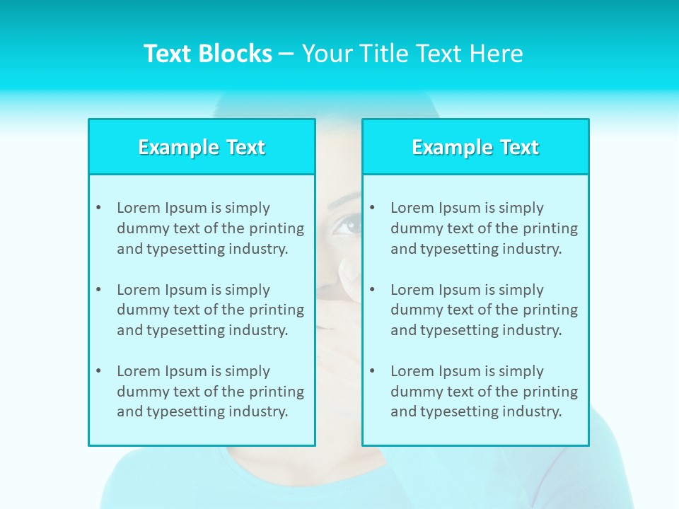 A Woman Covering Her Mouth With Her Hand PowerPoint Template