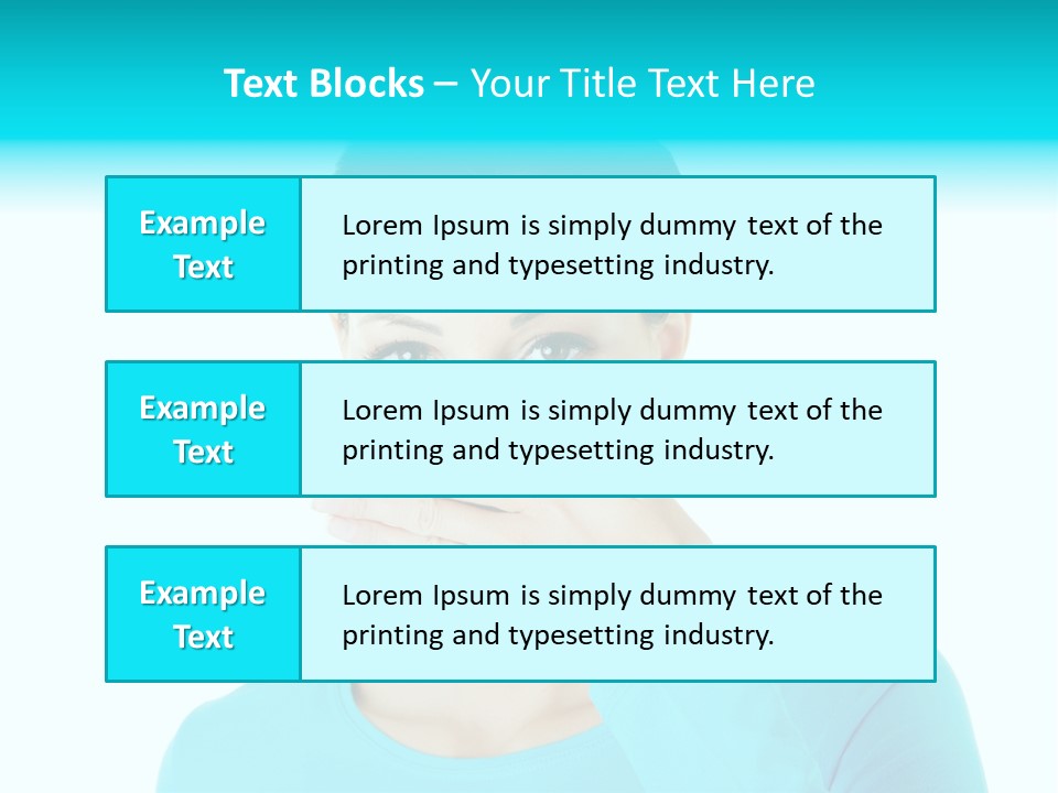 A Woman Covering Her Mouth With Her Hand PowerPoint Template