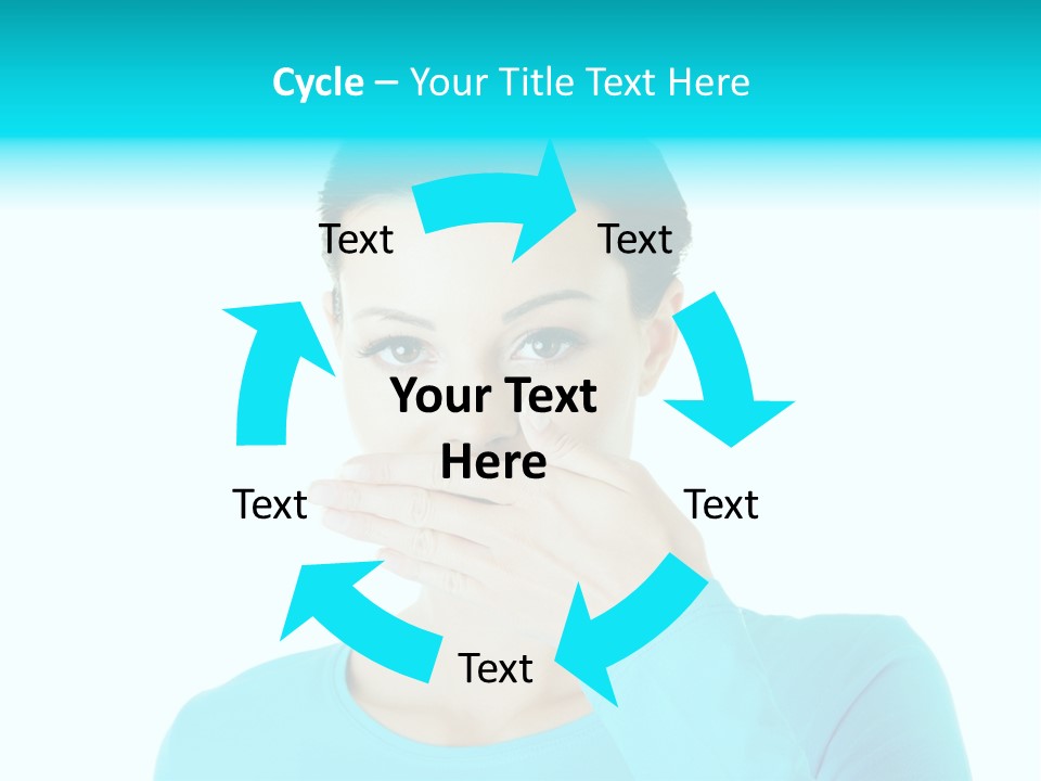 A Woman Covering Her Mouth With Her Hand PowerPoint Template