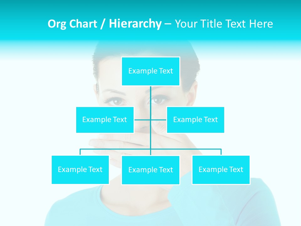 A Woman Covering Her Mouth With Her Hand PowerPoint Template