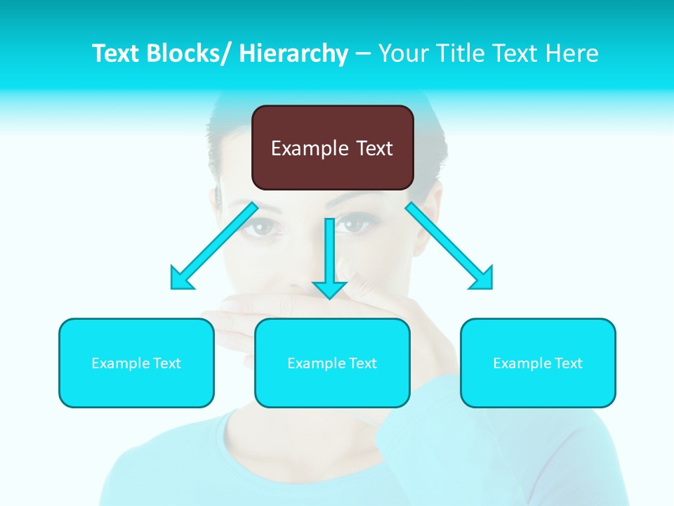 A Woman Covering Her Mouth With Her Hand PowerPoint Template